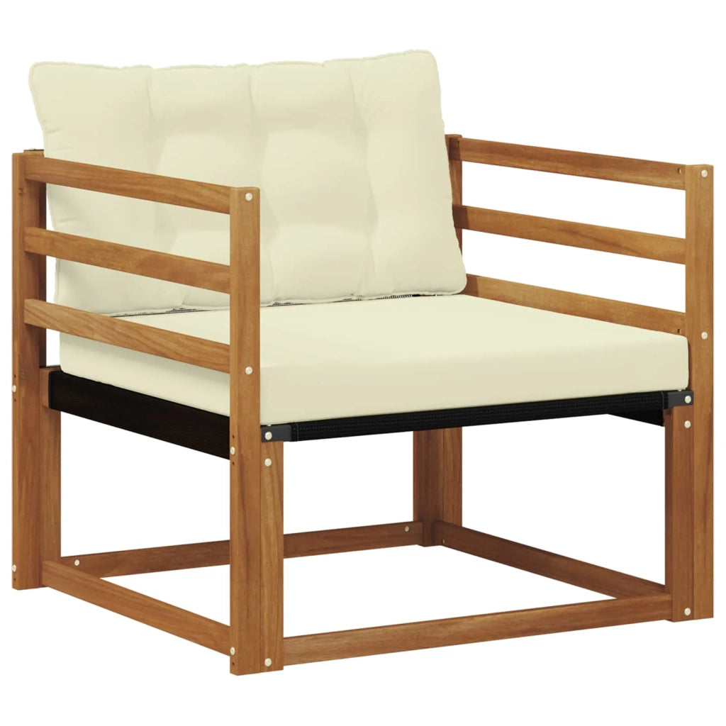 Set di divani da esterno-Sofa da giardino Legno di Acacia Massello e Textilene 573018
