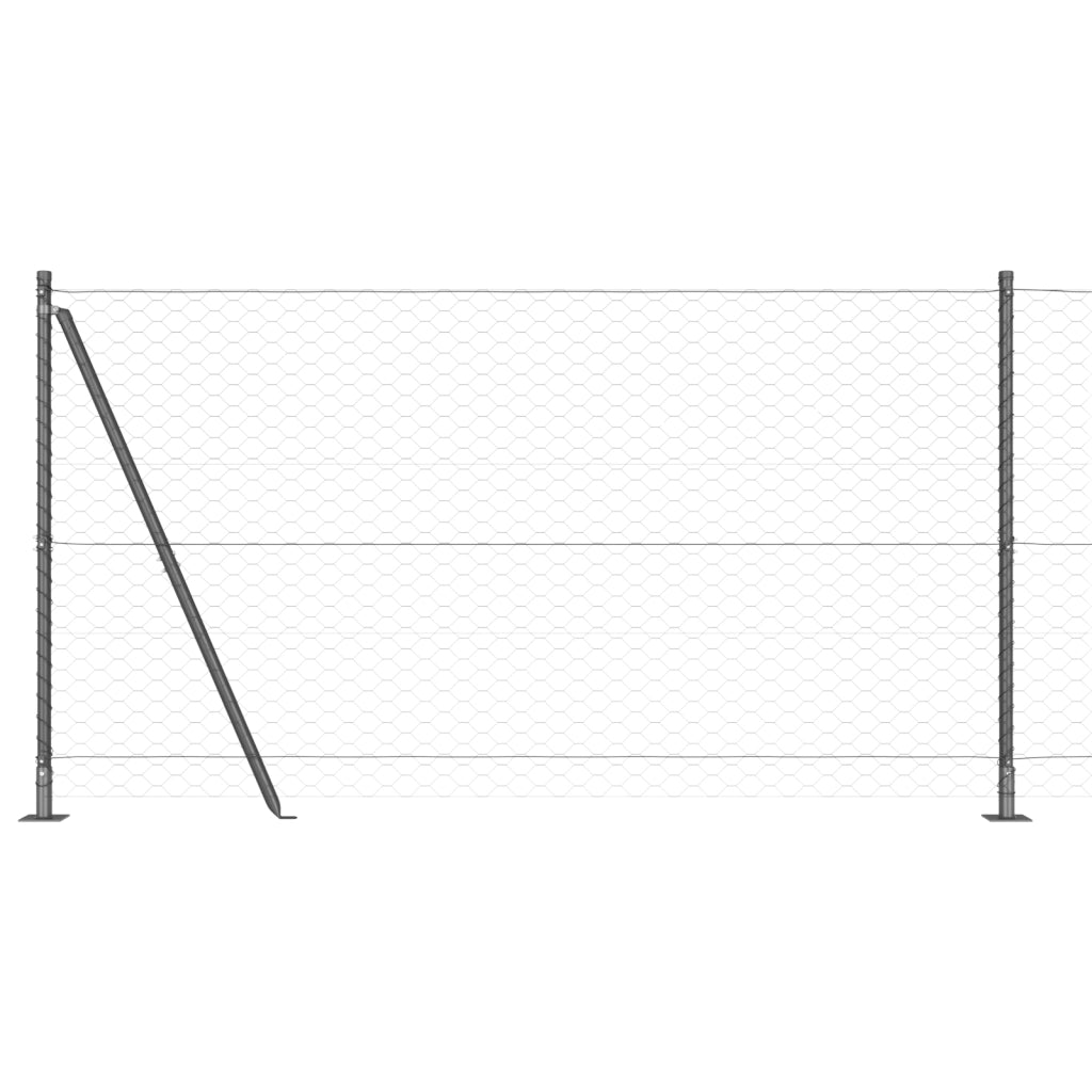 Recinzione Esagonale  Grigio 1,2x10 m Acciaio