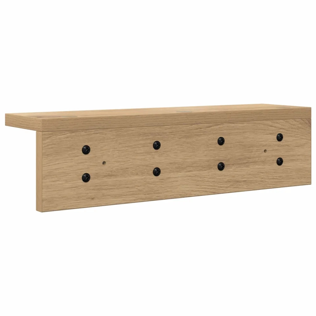 Appendiabiti a muro Rovere artigianale 40 x 10,5 x 10,5 cm 874354