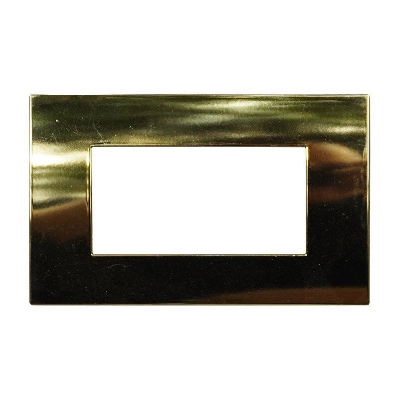 Placca Plastica Serie Venus 4P Colore Oro Lucido Compatibile Con Vimar Arke