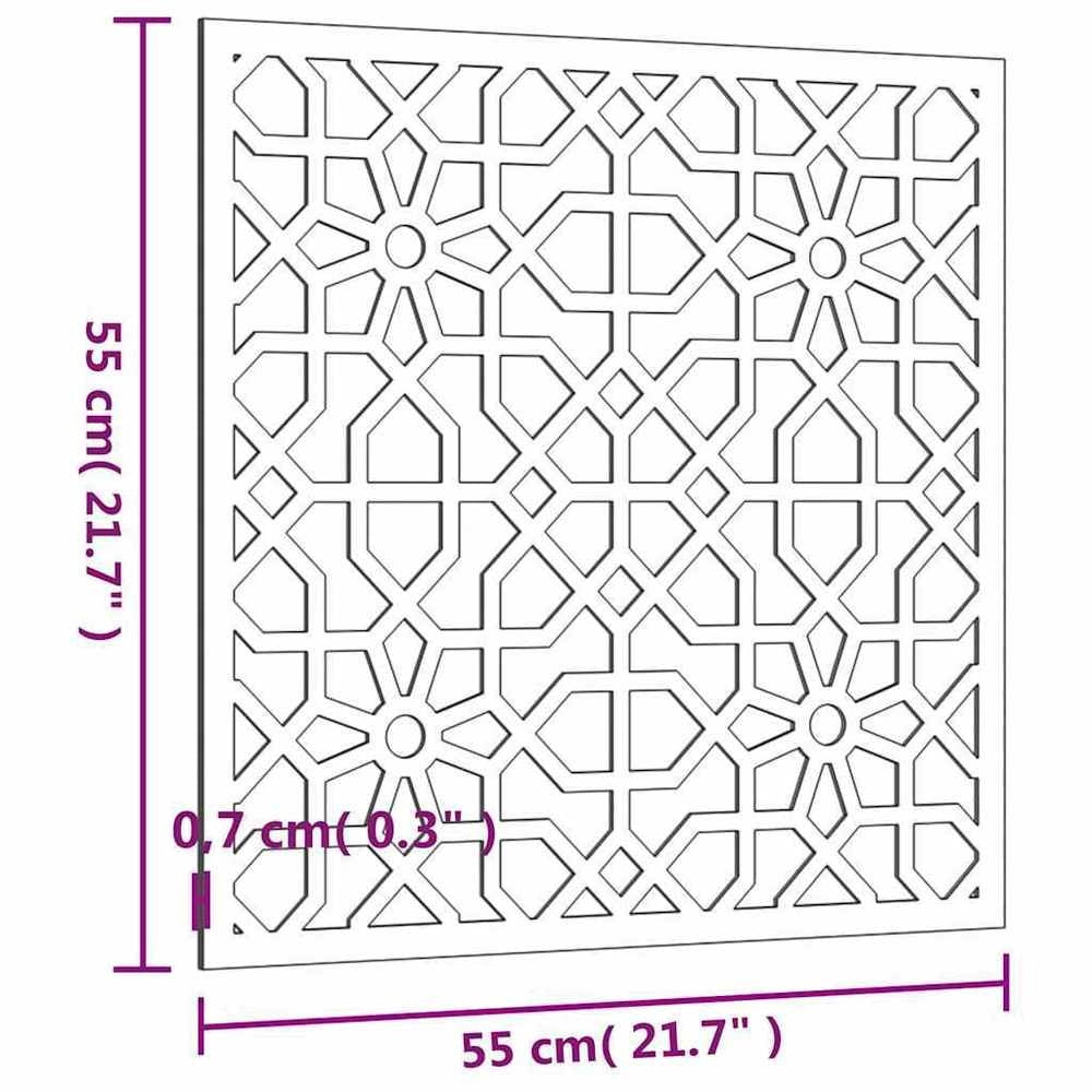 Garden Wall Decoration 55x55 Cm Corten Steel Moorish Design