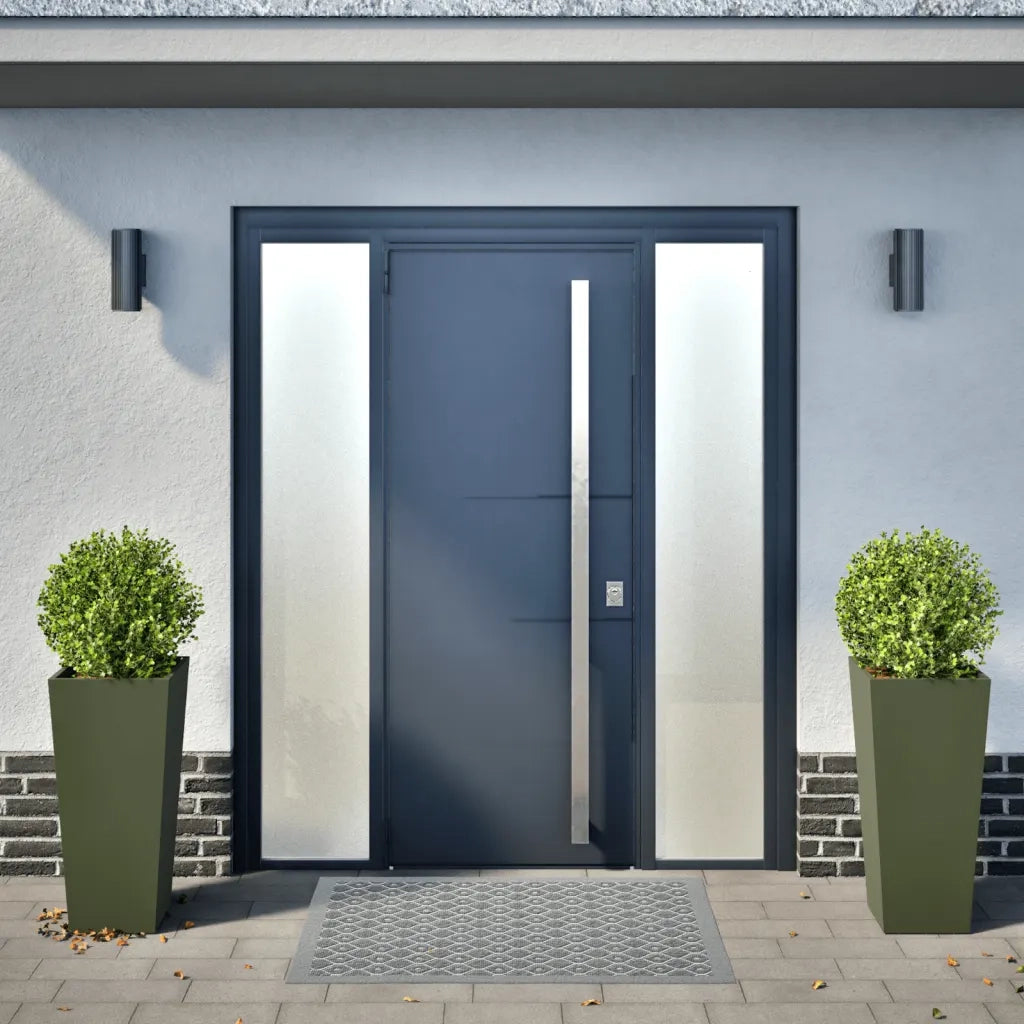 vidaXL Fioriere da Giardino 2 pz Verde Oliva 35x35x75 cm in Acciaio