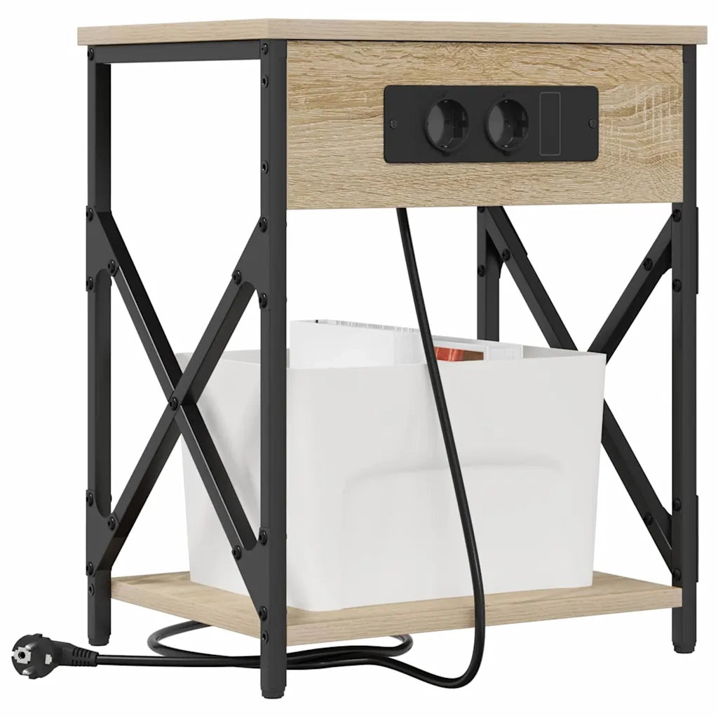 Comodino | Armadio da Notte | Mobiletto da notte Rovere Sonoma 41 x 31 x 51 cm