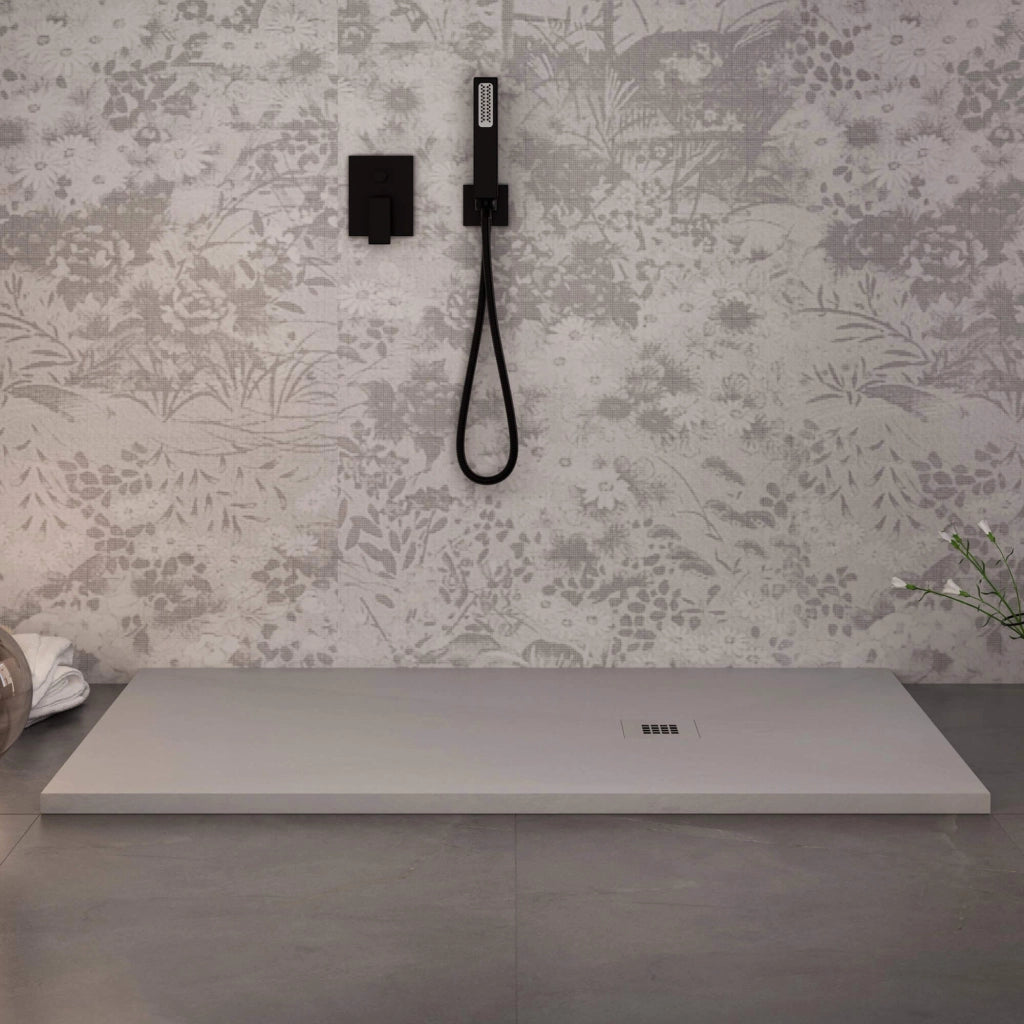 Piatto Doccia in Pietra 75x75 cm Bonussi Ardesia Everest Grigio Chiaro