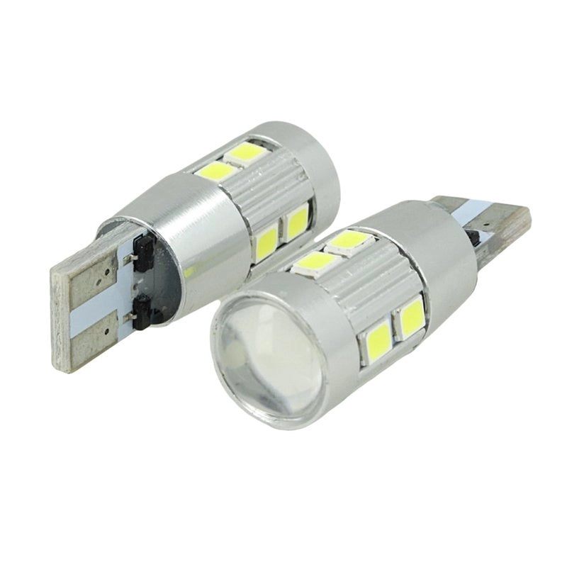 Lampada Led Canbus Pro T10 W5W W16W T15 12V 10 Smd 5630 No Errore No Polarita Luci Posizione Bianco