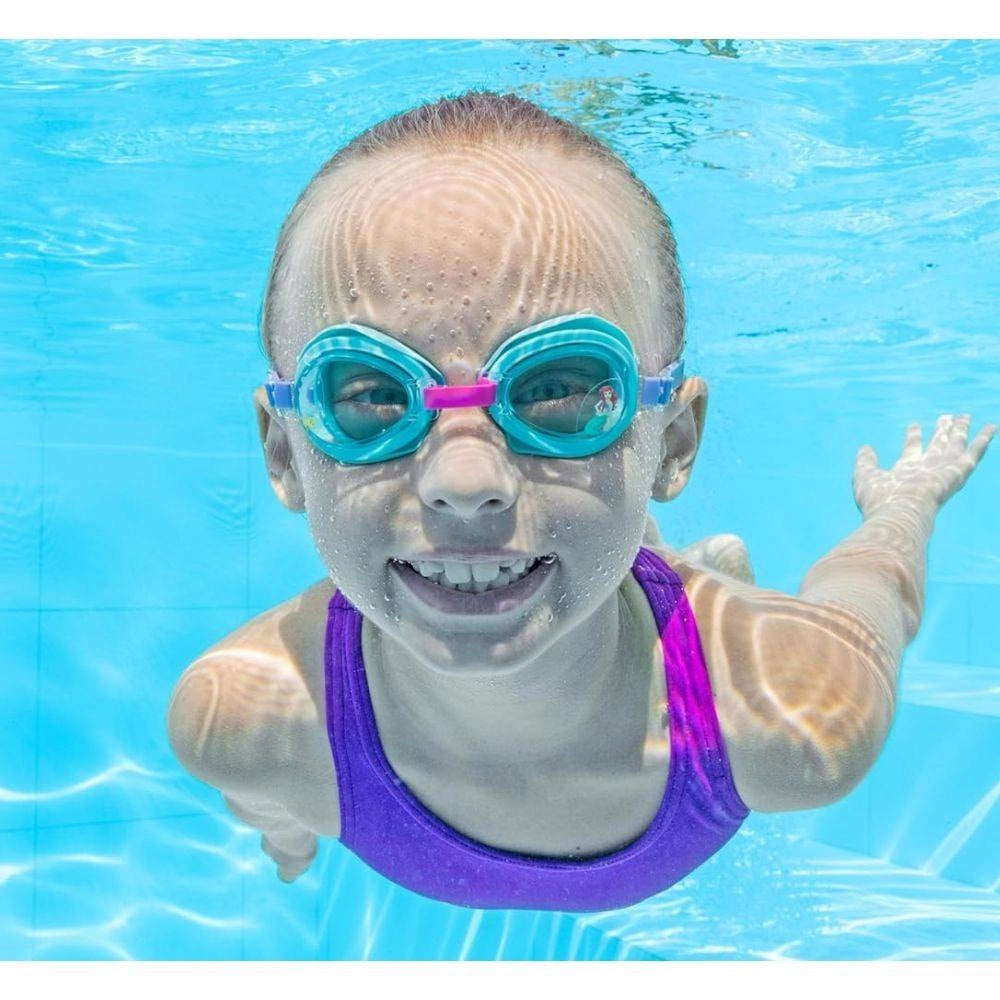 Trade Shop - Occhialini Disney Principessa Ariel Bambini Regolabili Nuoto Piscina Mare Estate -