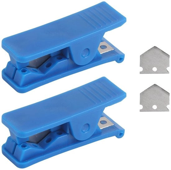Set di Snipper per Tubi Professionale - 2 Pezzi di Snipper con Dente di Ratto - Tagliatrice per Tubi PVC/PU/Plastica - Set di Risparmio per Tagli - Materiale ABS/Metallo - Prevenzione di Fuga di Olio
