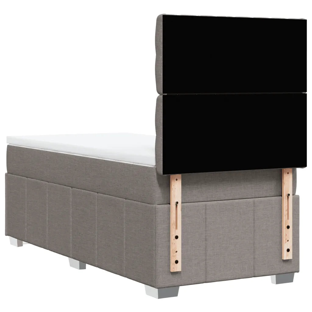 Giroletto a Molle con Materasso Tortora 90x190 cm in Tessuto 3291534