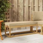 Panca da esterno con cuscino Bianco 115 x 43 x 45 cm