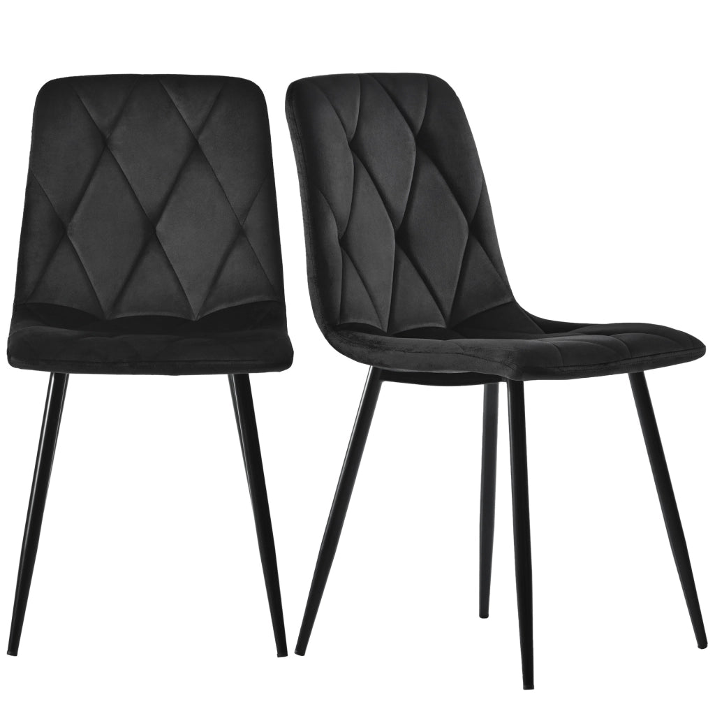 Gruppo pranzo 117x68 cm; set moderno con 4 sedie; MDF; nero