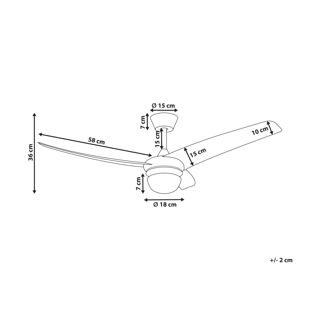 Ventilatore da soffitto in metallo nero luce telecomando 6 velocità 3 temperature 36 cm soggiorno cucina stile tradizionale