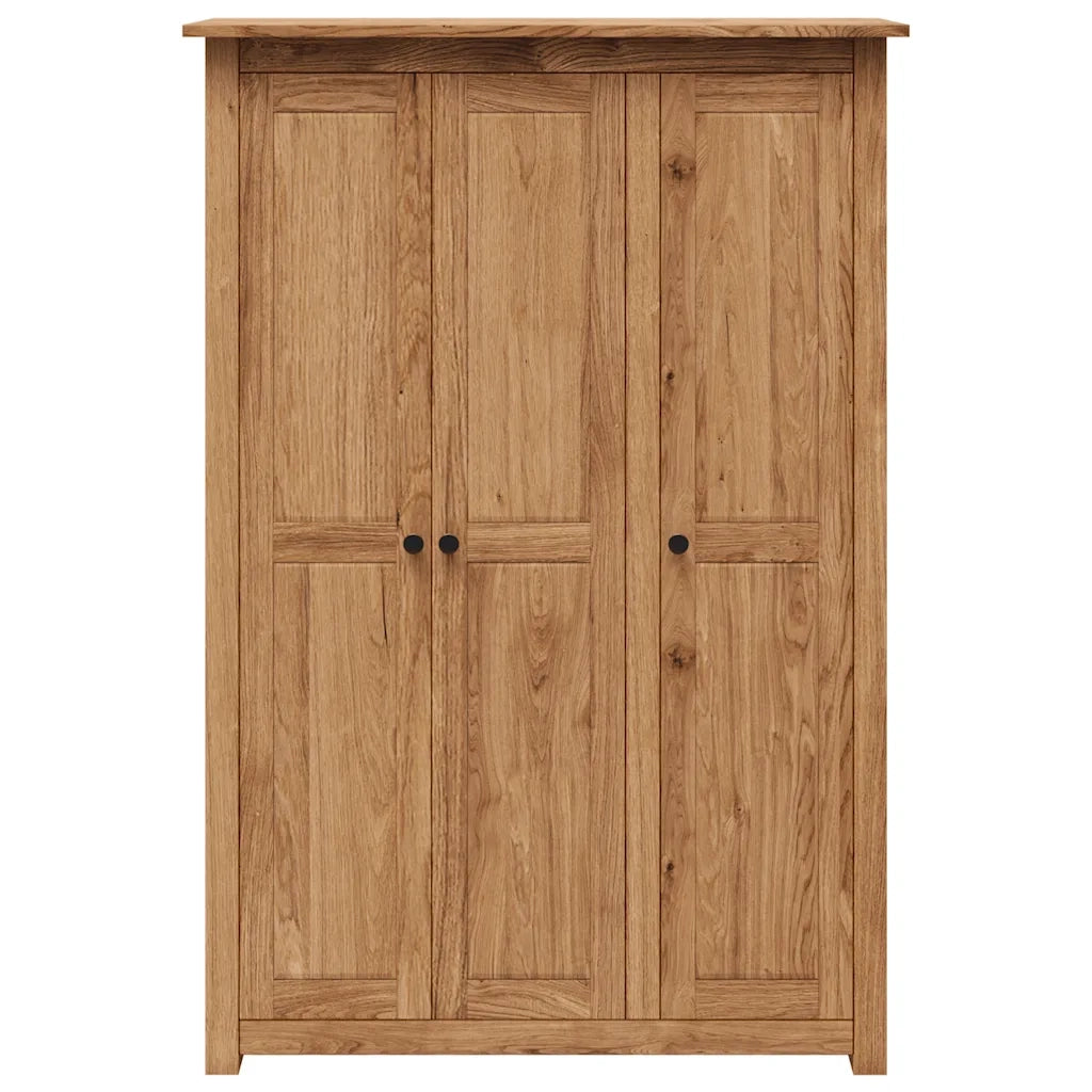 Armadio a 3 Ante 118x50x171,5cm Legno di Pino Panama Range