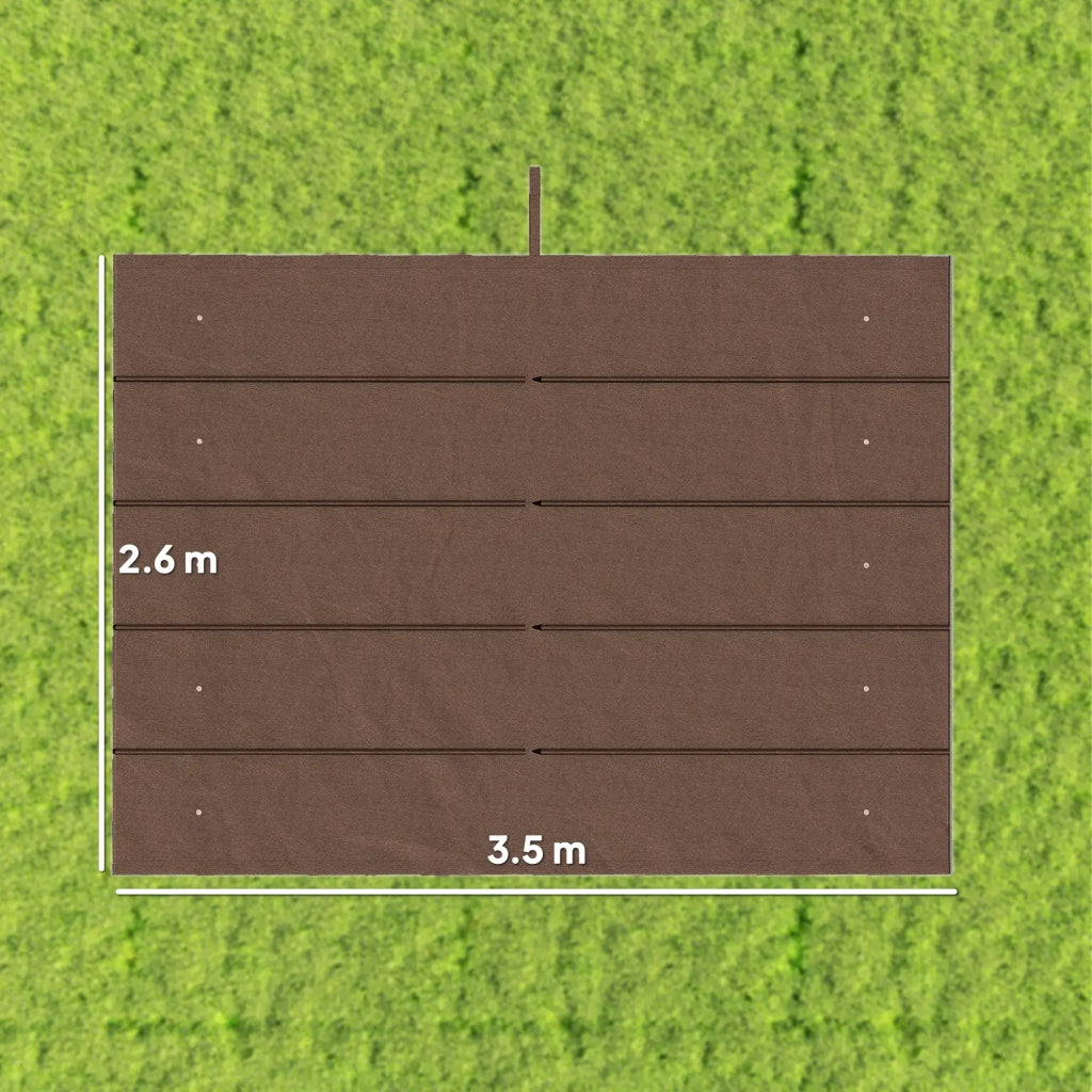 Tetto di Ricambio per Pergola Gazebo da Giardino 300x400 cm in Poliestere Caffè