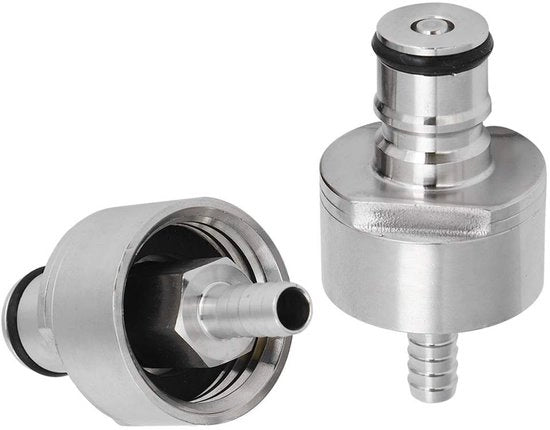 Capitore di carbonazione con vite a sfera - 2 pezzi - 5/16 pollici Barb - per bottiglie PET - duraturo - soluzione per bottiglie