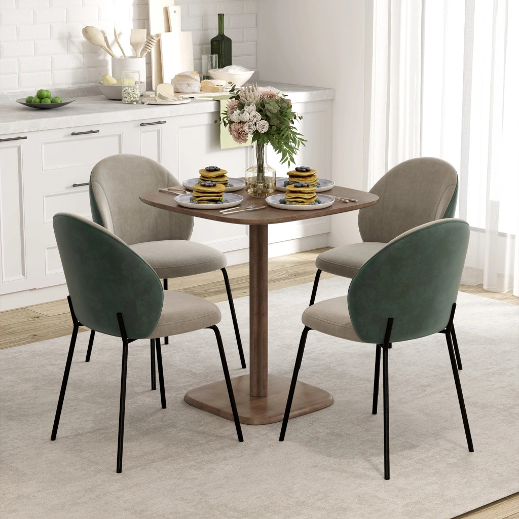 Tavolo da pranzo quadrato allungabile ¨C zephmum ¨C effetto legno marrone 70x70 cm