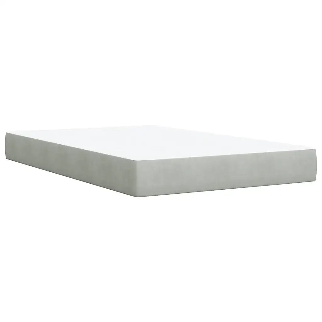 Giroletto a Molle con Materasso Grigio Chiaro 120x190cm Velluto 3287698