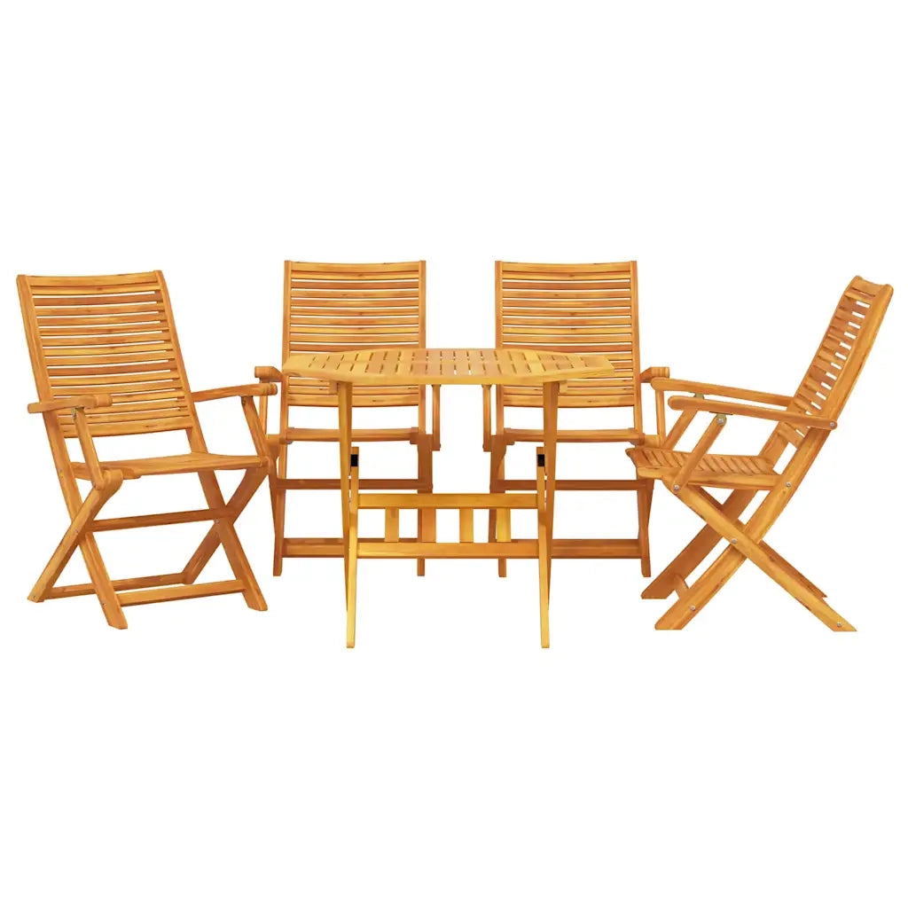 Set da Pranzo per Giardino 5 pcs Marrone 3375705