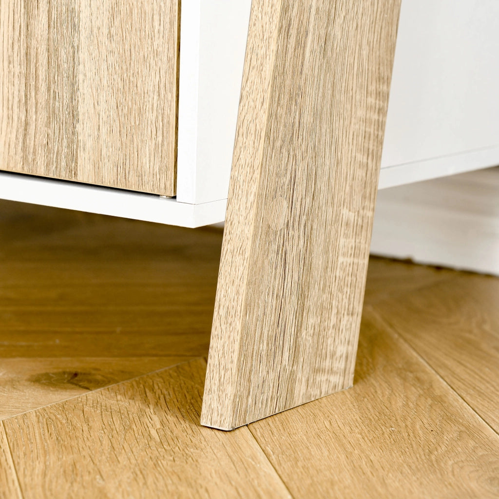 Libreria a scala con 3 ripiani e armadietto ¨C zephmum ¨C rovere e bianco 60x40x171