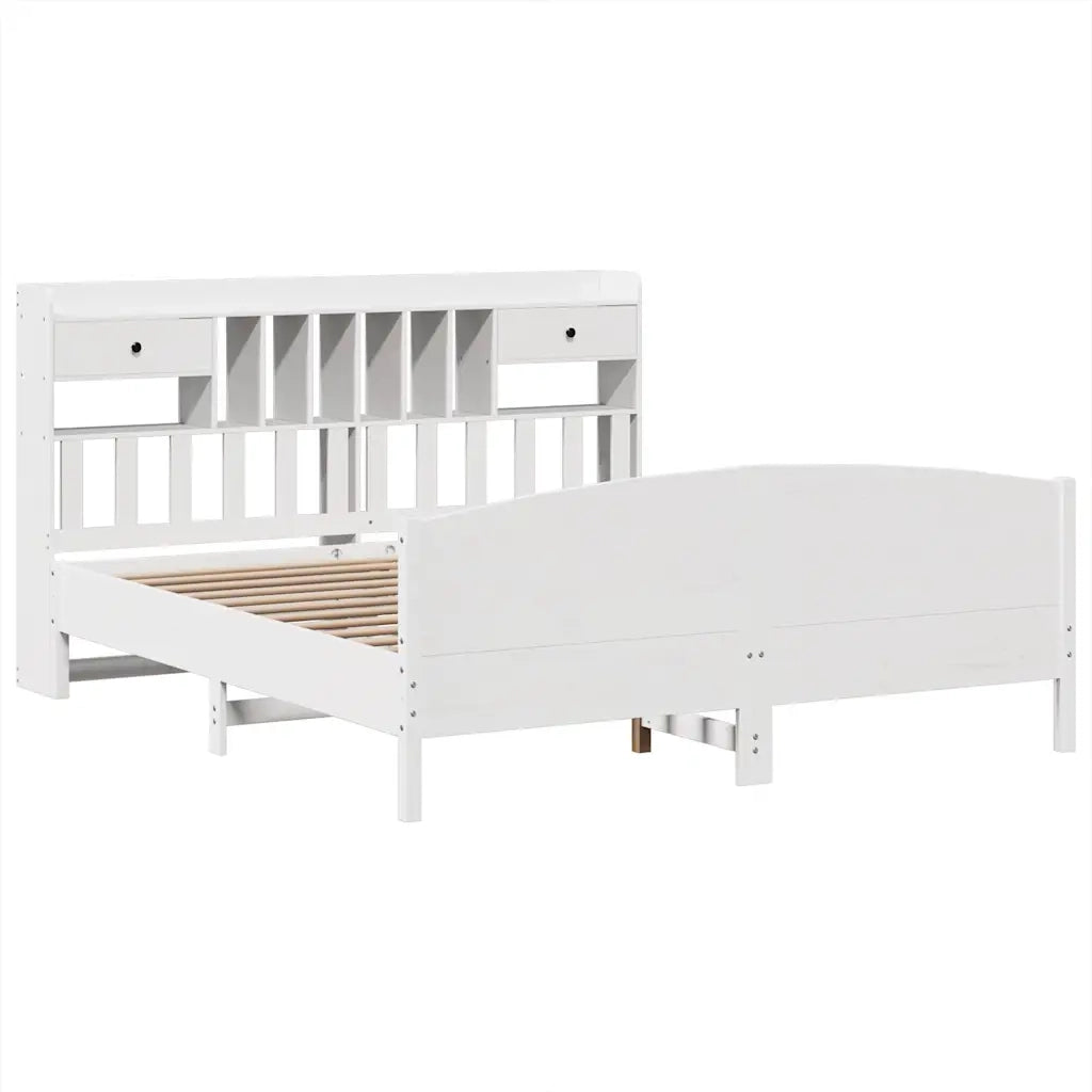Giroletto con Libreria senza Materasso 180x200 cm in Legno Pino 3323135