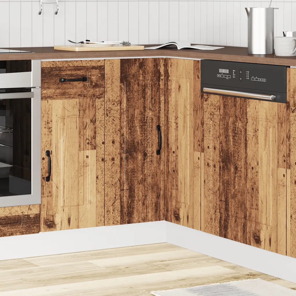 Mobile Base ad Angolo Cucina Kalmar Legno Vecchio in Truciolato 853515