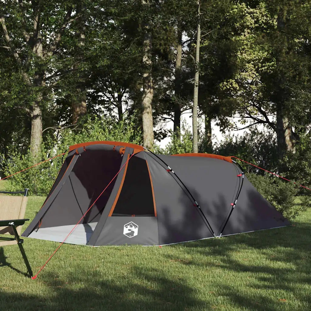Tenda Tunnel per 3 Persone 3 persona Grigio e arancione 42004052