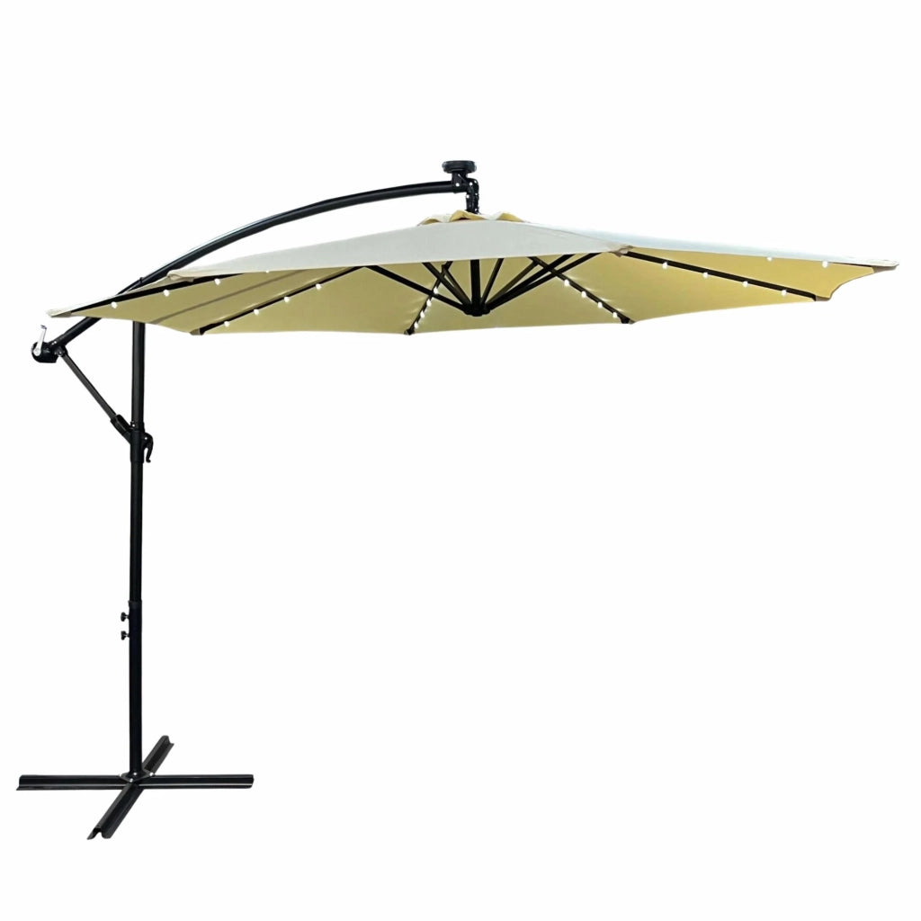 Ombrellone da giardino MILIN, beige con illuminazione a LED peso 12,7 kg dimensioni 300x300x245 cm