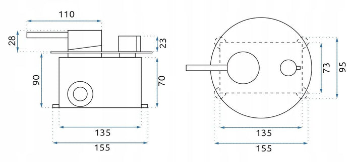 Rubinetto Da Vasca Da Incasso Rea Lungo Chrom + Box