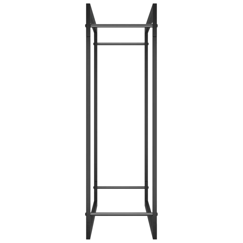 Portalegna finitura opaca 80 x 28 x 86 cm acciaio nero 02_0043753