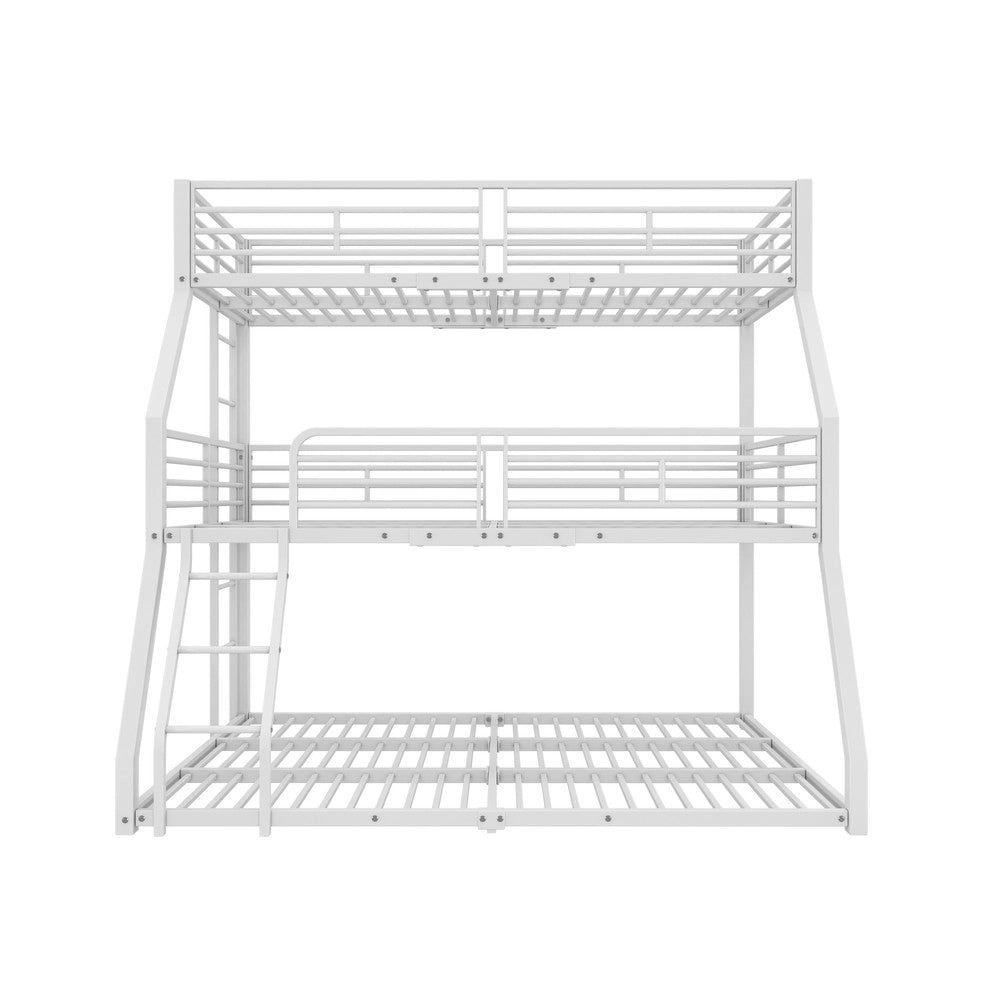 Letto a Castello Triplo ¨C MINIMAL ¨C Metallo Bianco 90x200 / 120x200 / 140x200