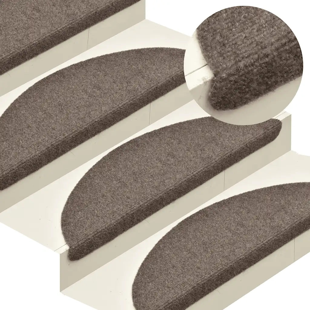 Tappetini Autoadesivi per Scale 30 pz Crema 56x17x3 cm