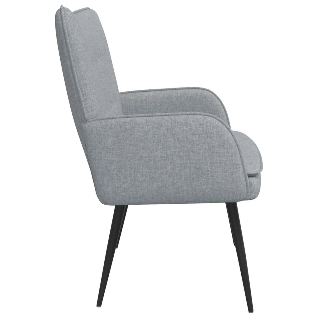Divano a 2 Posti Grigio Chiaro 115 x 61 x 87 cm Tessuto