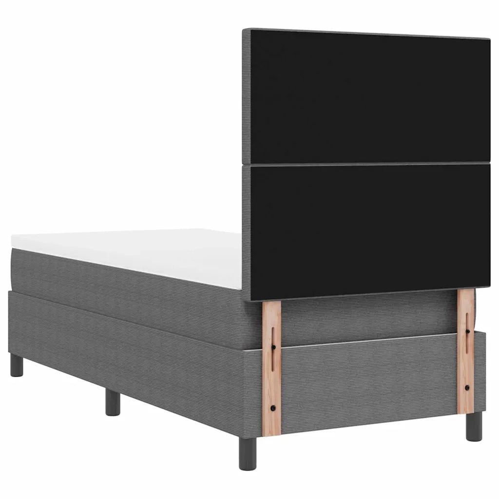 Letto a Sorgente LED Grigio chiaro e bianco 90 x 190 cm 3337623