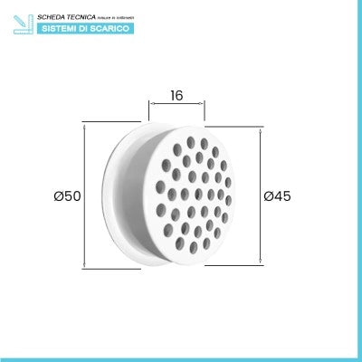 Riduttore flusso d'acqua universale per wc senza brida in ABS