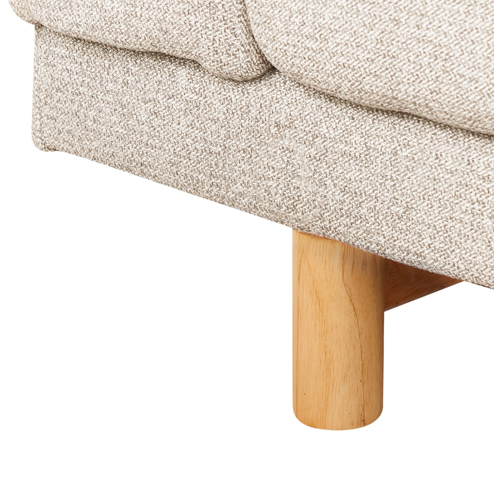 Divano a 3 posti tessuto beige moderno stile retrò soggiorno
