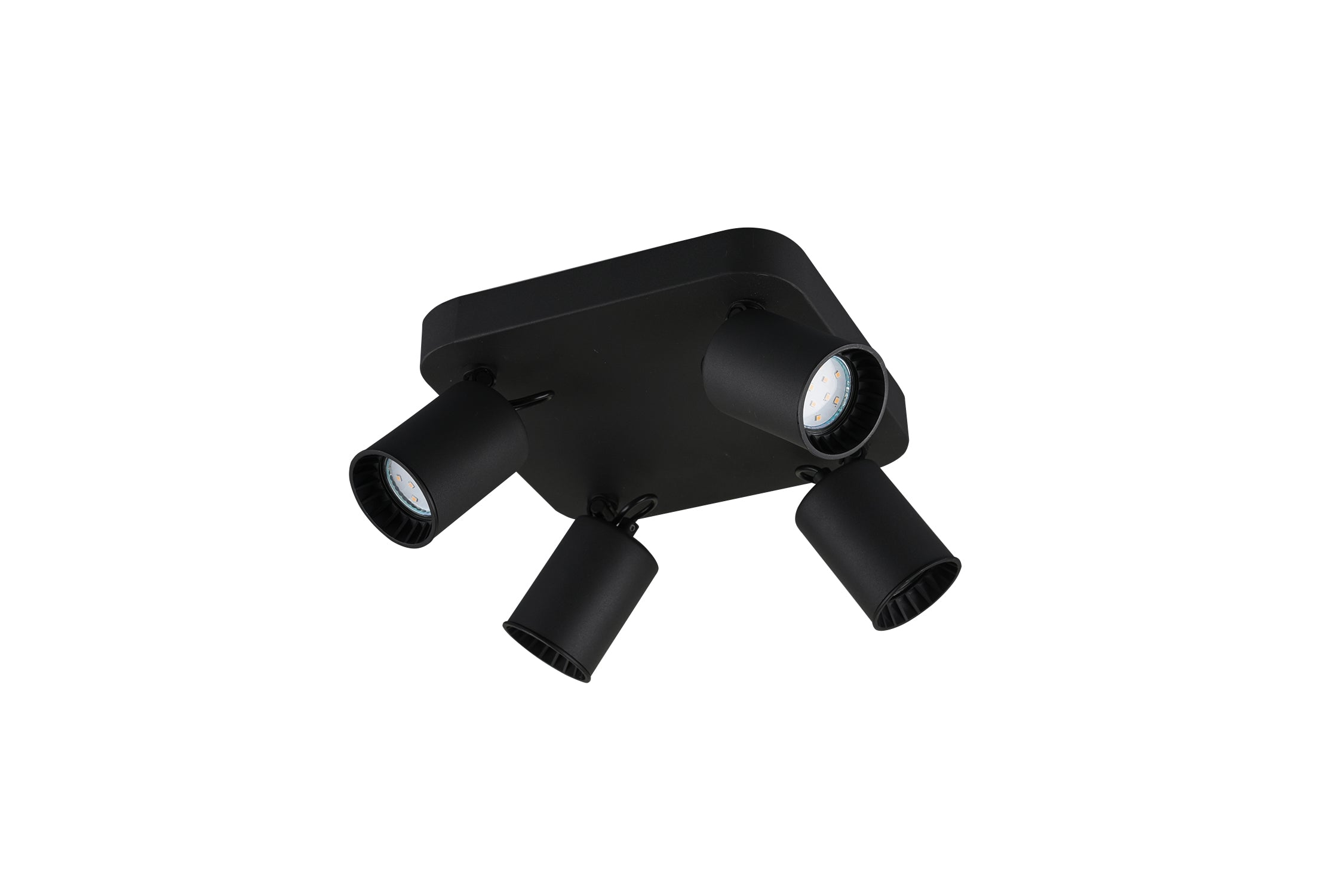 Faretto da Interno  GU10 in Metallo Nero Opaco