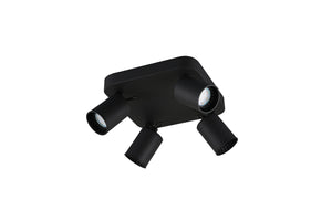 Faretto da Interno  GU10 in Metallo Nero Opaco