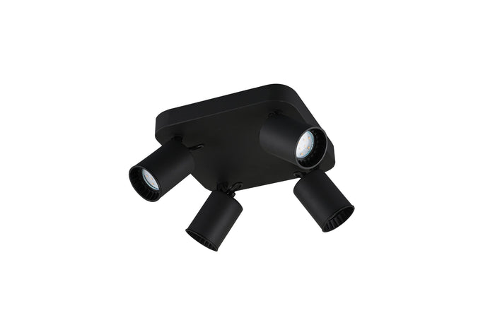Faretto da Interno  GU10 in Metallo Nero Opaco