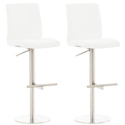 2er Set Barhocker Cadiz Kunstleder edelstahl