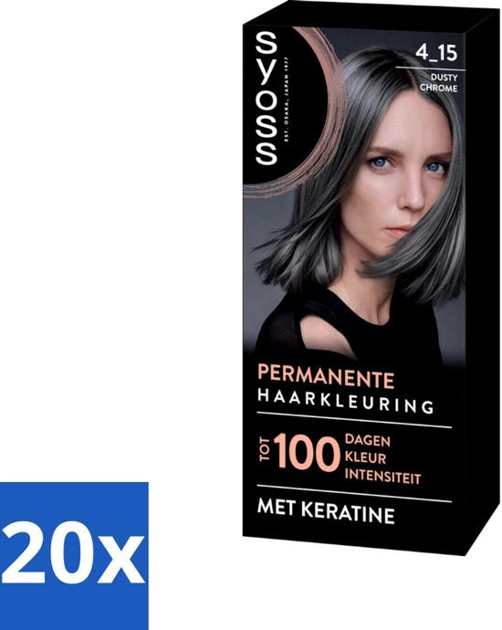 Colorazione 4-15 Chrome Spesso - Haar Colorante - Copertura Grigia - Riduzione Frantumazione Capelli - Confezione in Lotti - 20 pezzi
