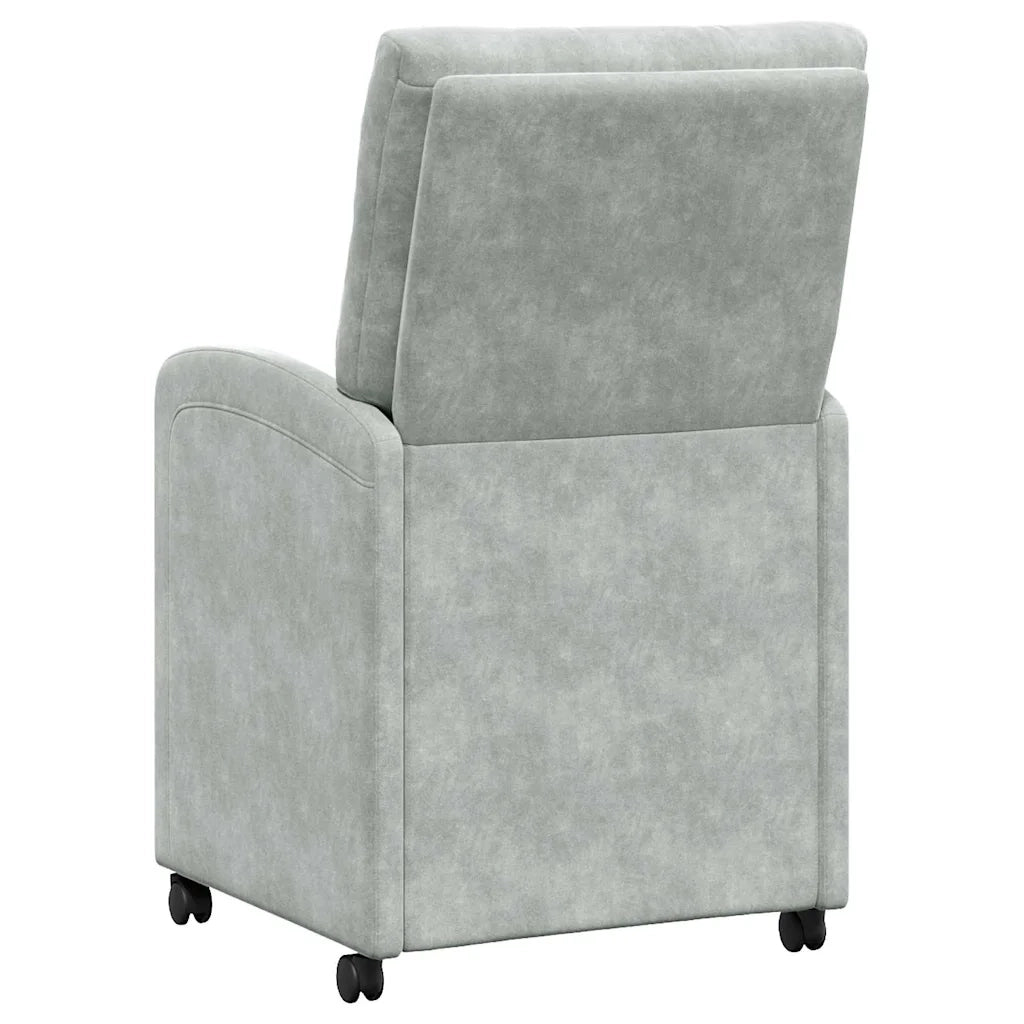 Sedie da Pranzo con Ruote 2 pcs Grigio chiaro 58 x 67 x 97 cm