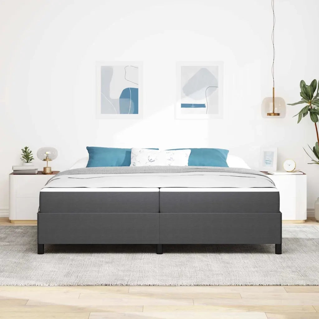 Struttura del letto Grigio scuro 200 x 200 cm Tessuto 3399141