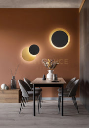 Plafoniera in alluminio colore oro e nero Drum LED 33W 3000K CRI?80 220-240V 50/60Hz 2640Lm biemissione