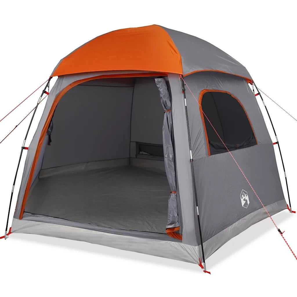 Tenda Familiare Igloo 6 Persone Grigia Arancione Impermeabile 4009571