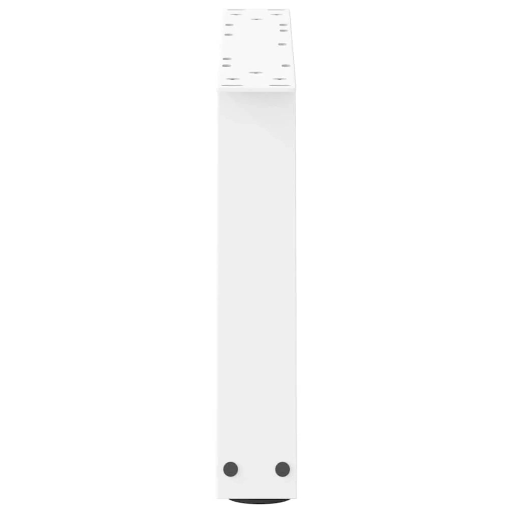 Set di 2 gambe per tavolino a V 50 x 30-31,3 cm con fori preforati e piedini regolabili in acciaio bianco 02_0056825