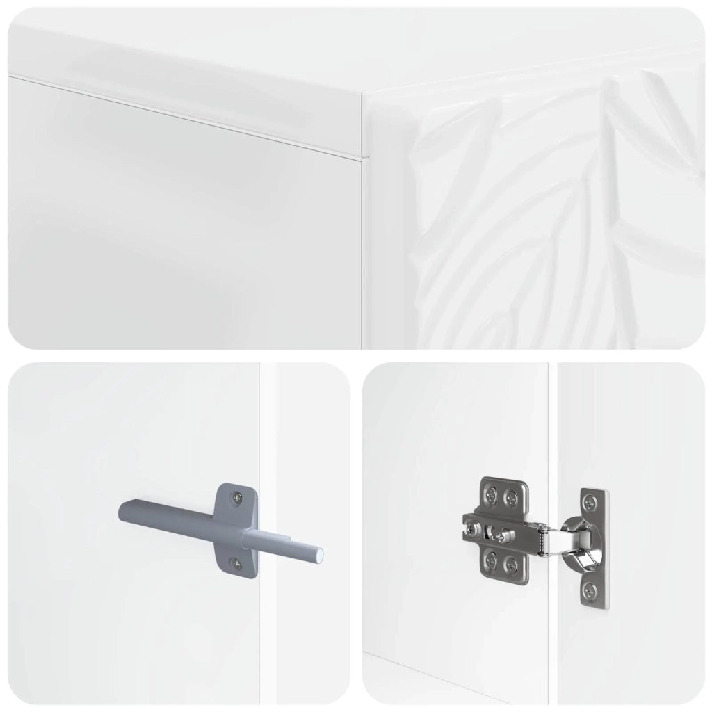 Mobile TV Bianco Lucido Legno ingegnerizzato 897119