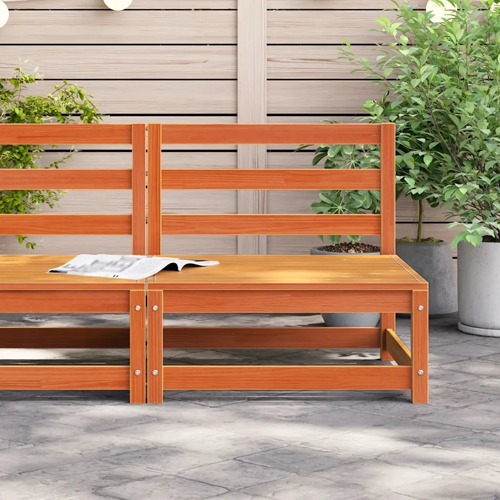 Divano Senza Braccioli da Giardino Marrone Cera 70x70x67cm Pinocod mxl 110781