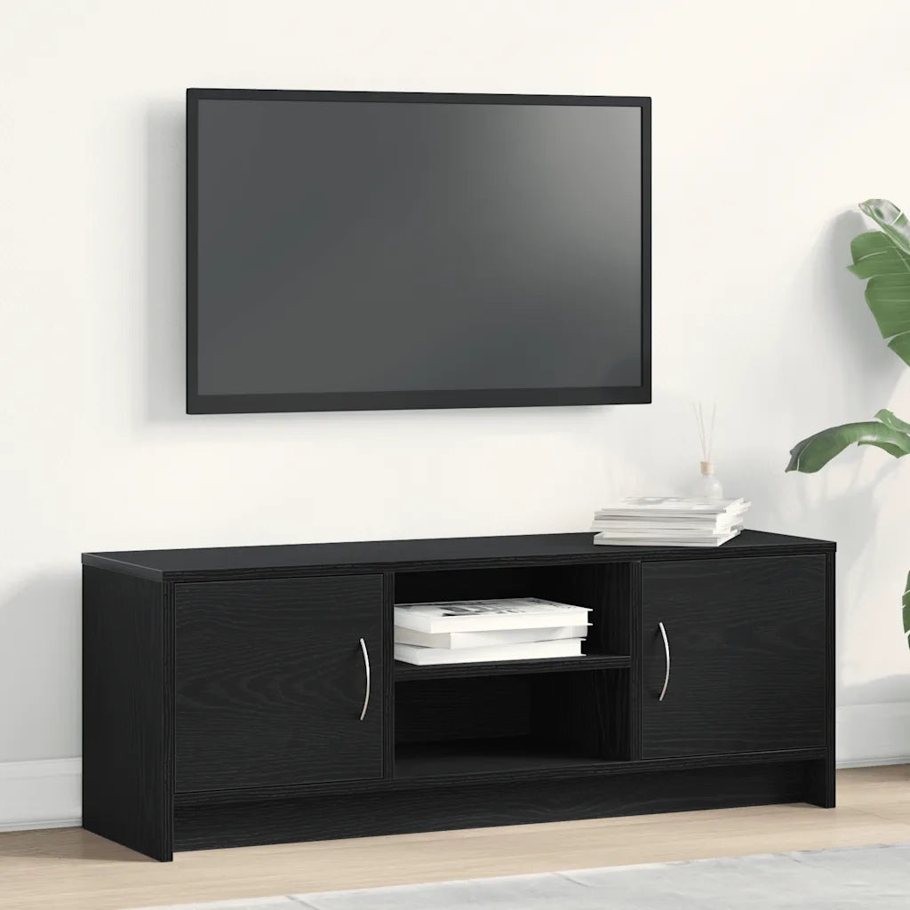 Mobile Porta TV-Mobile per TV-Credenza TV Rovere Nero 102x30x37,5 cm Legno Multistrato