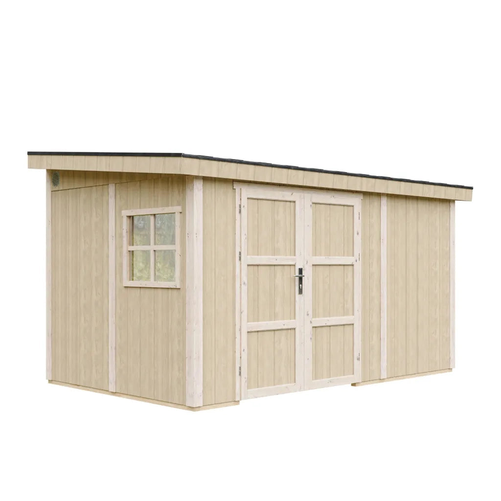 Casetta da giardino di qualit?  PREMIUM 8,68 m?² - H231x248x412 cm - Senza pavimento e parete laterale - Timbela M939B
