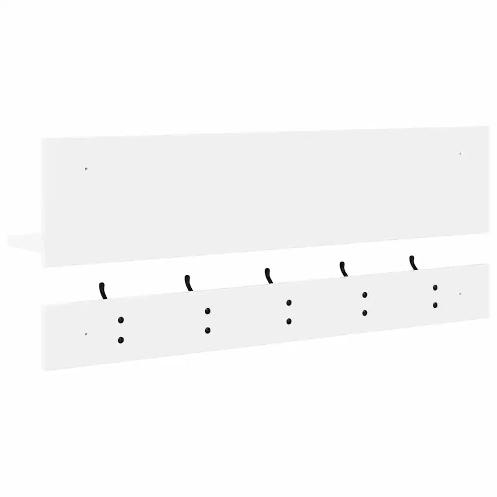 vidaXL Appendiabiti a muro Bianco 90 x 15 x 36 cm Legno multistrato