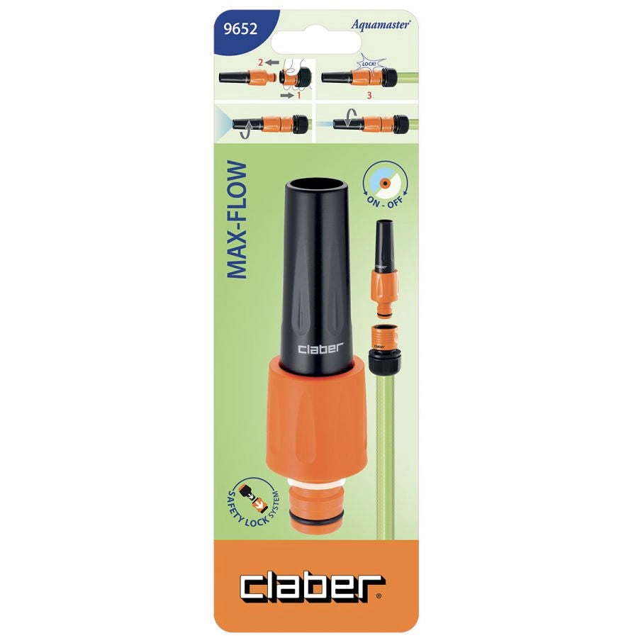 LANCIA REGOLABILE MAX-FLOW CLABER PER IRRIGAZIONE DA GIARDINO CON GETTO ORIENTAE